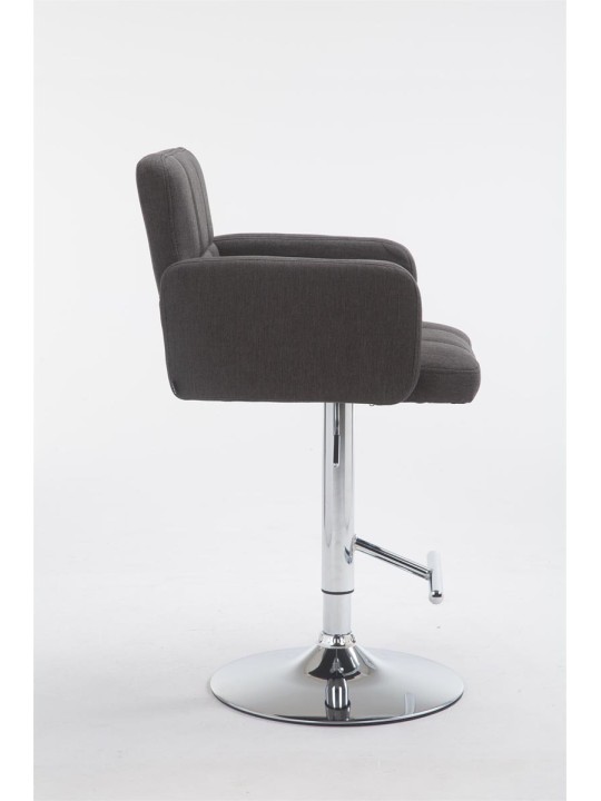 Tabouret de bar Los Angeles tissu C, gris foncé
