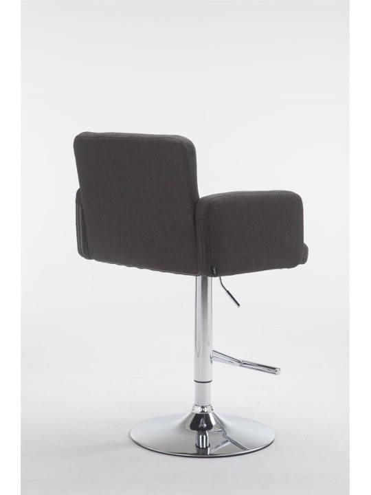 Tabouret de bar Los Angeles tissu C, gris foncé