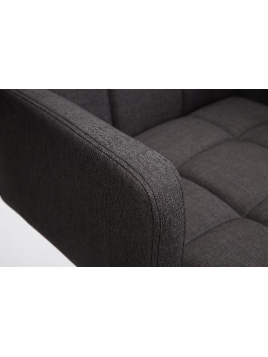 Tabouret de bar Los Angeles tissu C, gris foncé