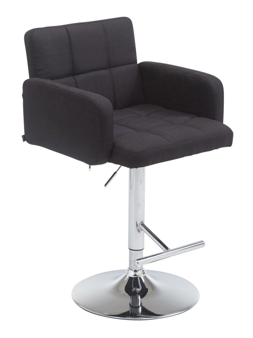 Tabouret de bar Los Angeles tissu C, noir