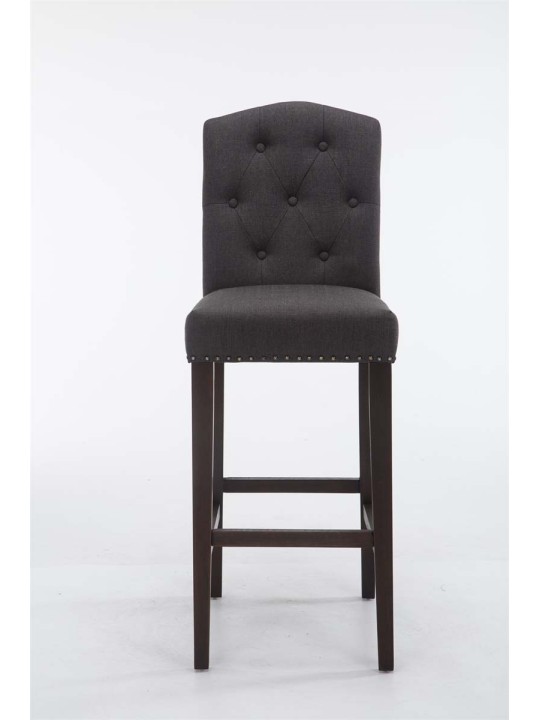 Tabouret de bar Louise tissu antique, gris foncé