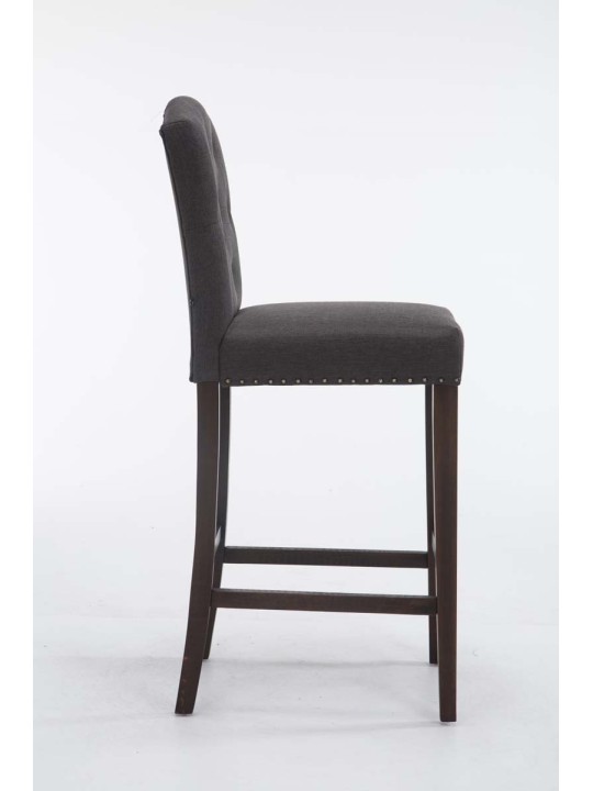 Tabouret de bar Louise tissu antique, gris foncé