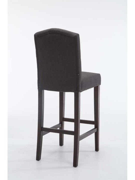 Tabouret de bar Louise tissu antique, gris foncé