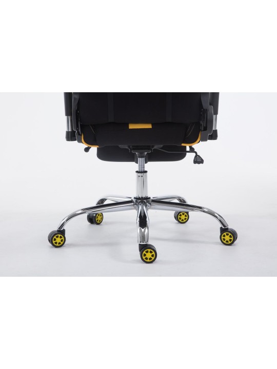 Chaise de bureau Racing Limit V2 en tissu avec repose-pieds, noir/jaune