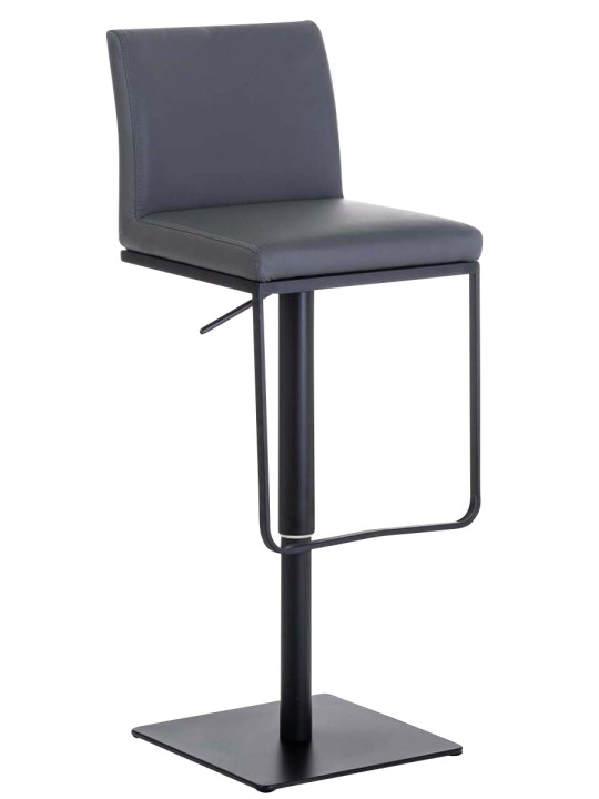 Tabouret de bar Panama B simili cuir, gris