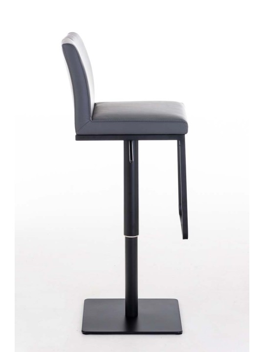Tabouret de bar Panama B simili cuir, gris