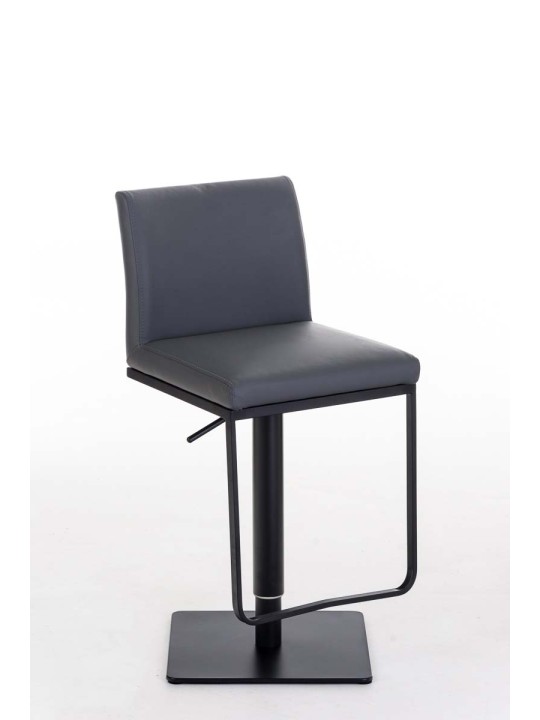 Tabouret de bar Panama B simili cuir, gris