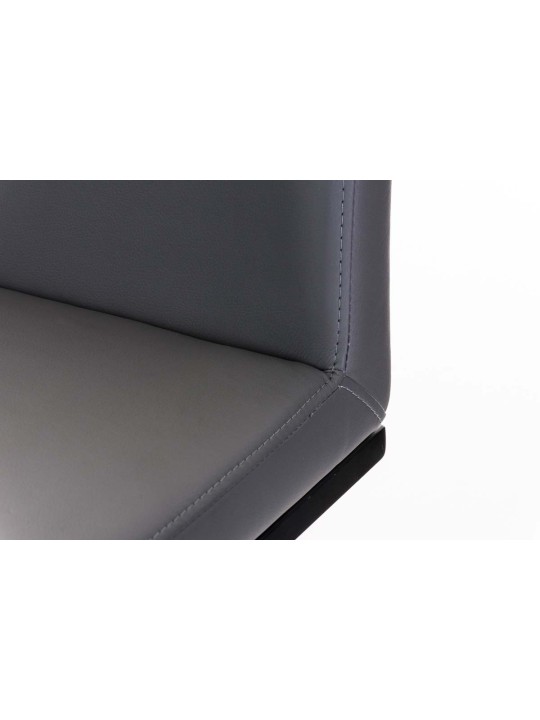 Tabouret de bar Panama B simili cuir, gris