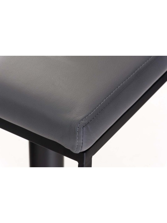 Tabouret de bar Panama B simili cuir, gris