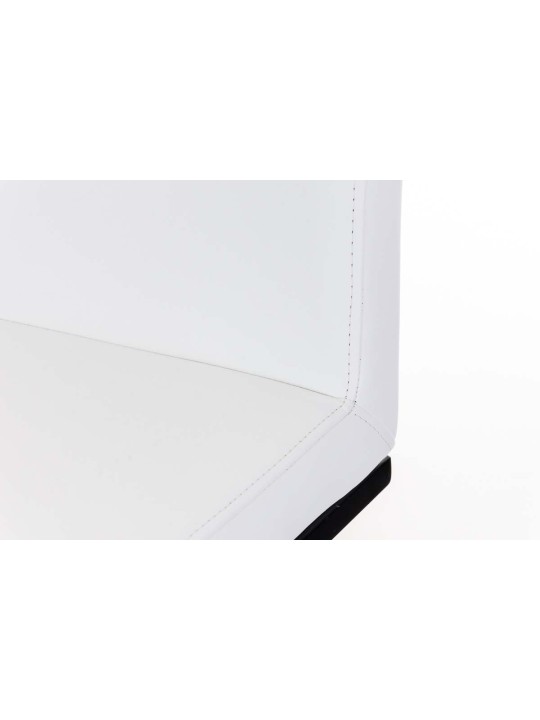 Tabouret de bar Panama B simili cuir, blanc Tabouret de bar Panama B simili cuir, blanc