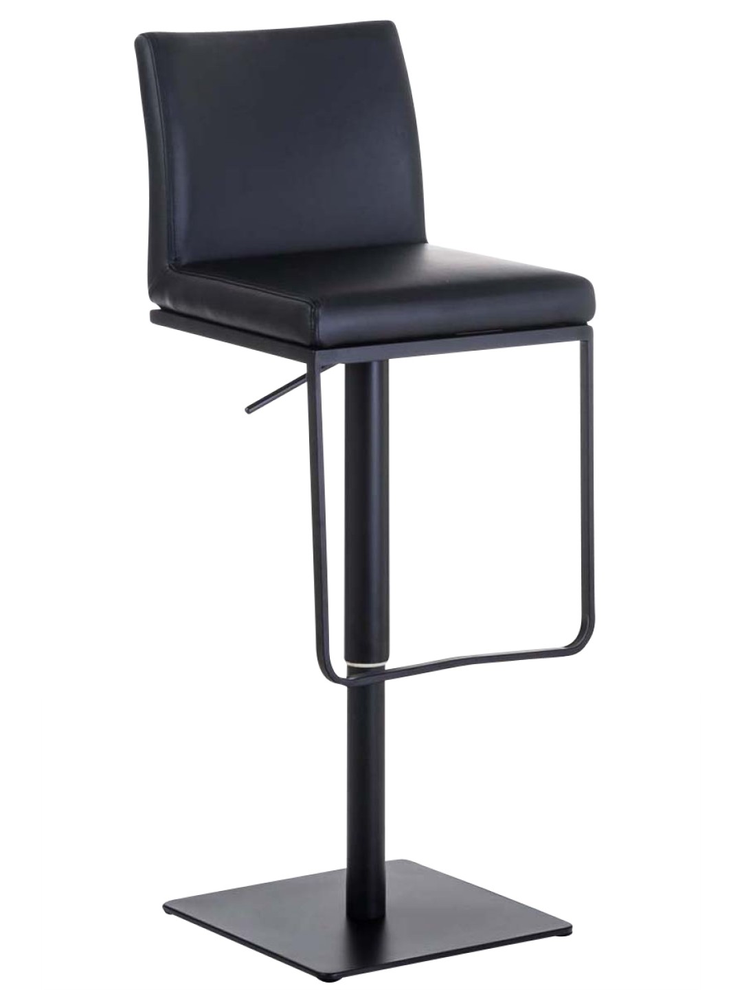 Tabouret de bar Panama B simili cuir, noir