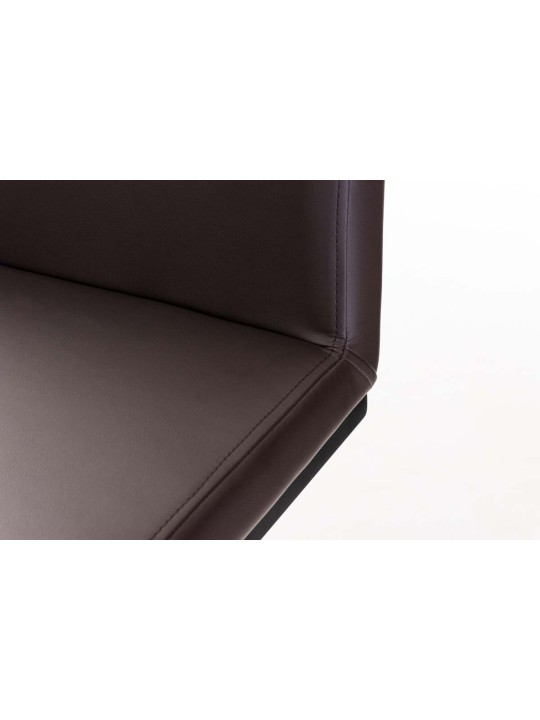 Tabouret de bar Panama B simili cuir, brun