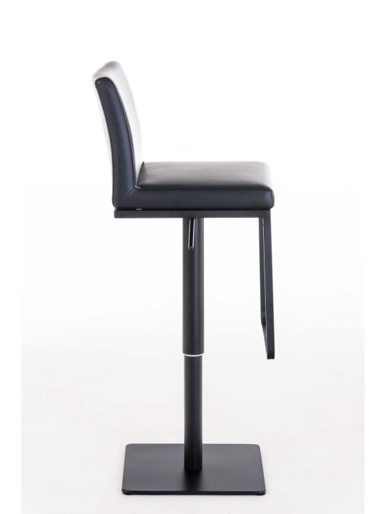 Tabouret de bar Panama B simili cuir, noir