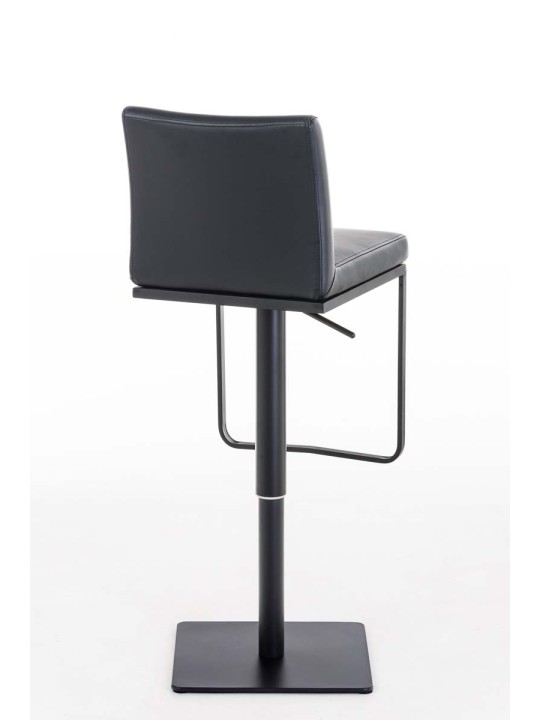 Tabouret de bar Panama B simili cuir, noir