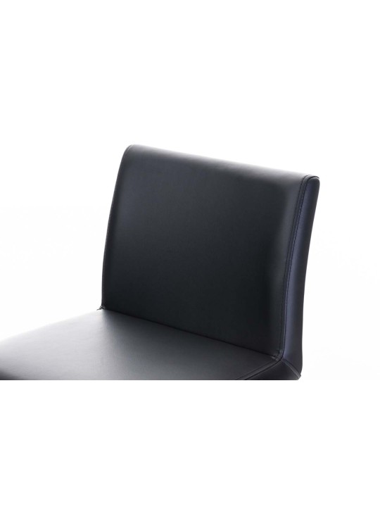 Tabouret de bar Panama B simili cuir, noir