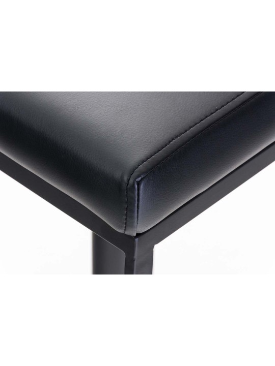 Tabouret de bar Panama B simili cuir, noir