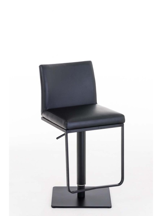Tabouret de bar Panama B simili cuir, noir