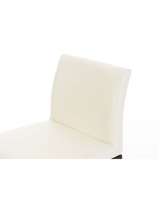 Tabouret de bar Panama B simili cuir, crème