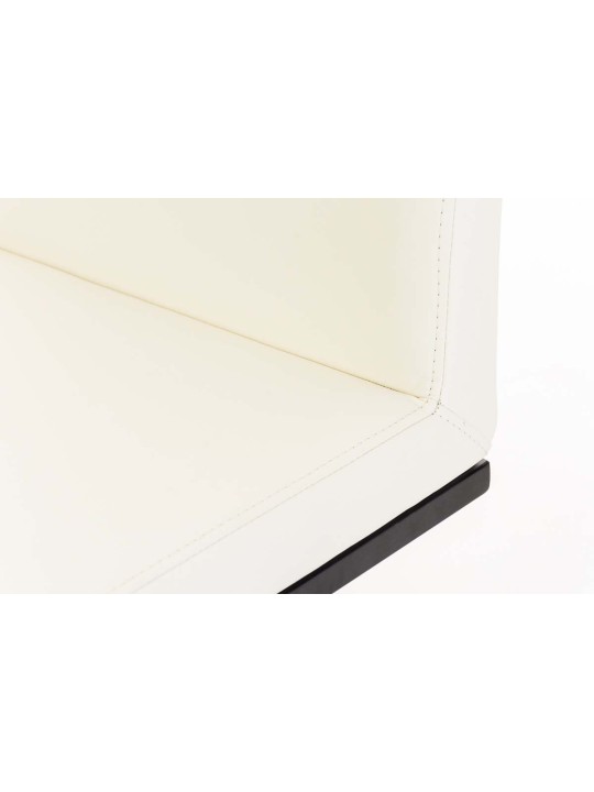 Tabouret de bar Panama B simili cuir, crème