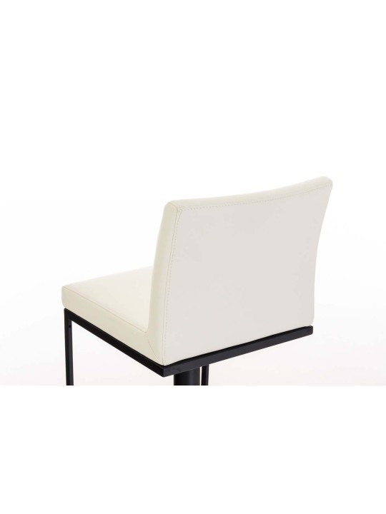 Tabouret de bar Panama B simili cuir, crème