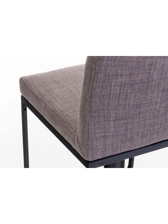 Tabouret de bar Panama B tissu, gris