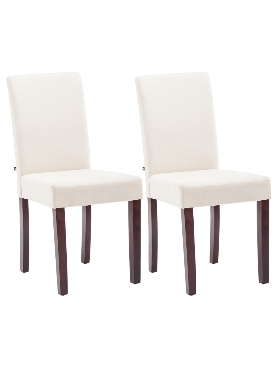 Lot de 2 chaises de salle à manger Ina tissu cappuccino, crème