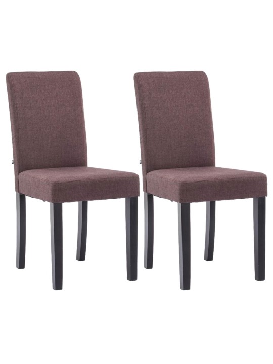Lot de 2 chaises de salle à manger Ina tissu, brun Lot de 2 chaises de salle à manger Ina tissu, brun