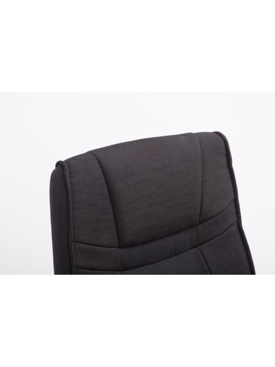 Chaise visiteur Attila tissu, noir