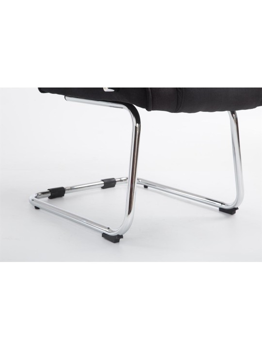 Chaise visiteur Attila tissu, noir