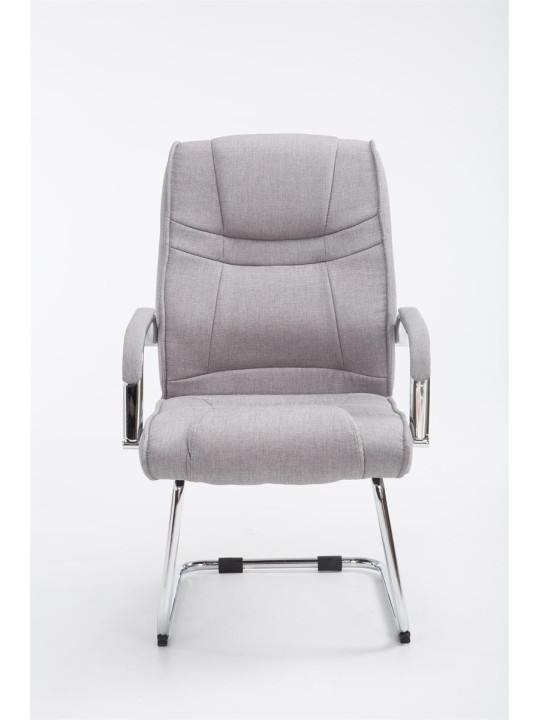 Chaise visiteur Attila tissu, gris