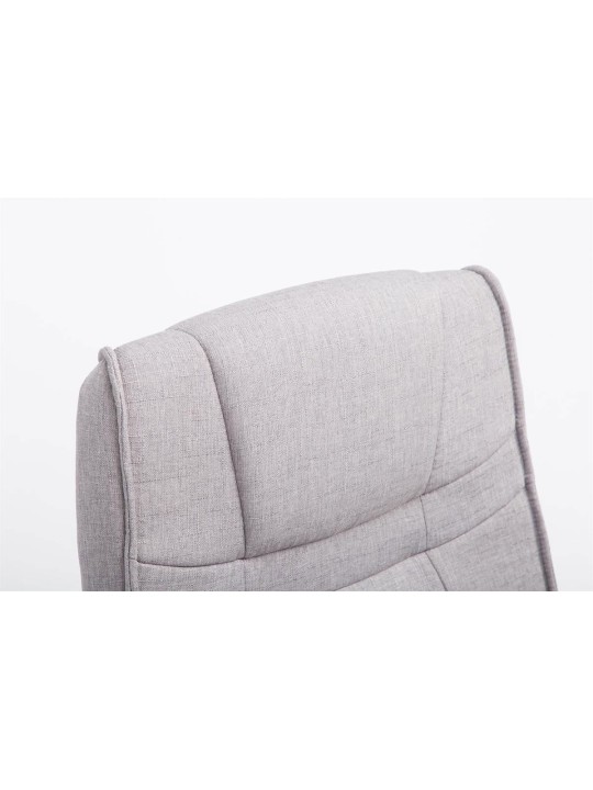 Chaise visiteur Attila tissu, gris