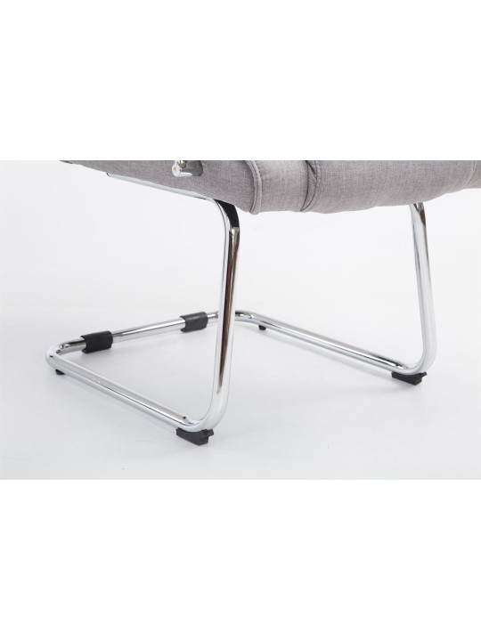 Chaise visiteur Attila tissu, gris