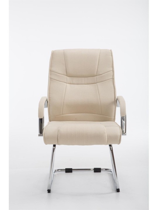 Chaise visiteur Attila tissu, crème