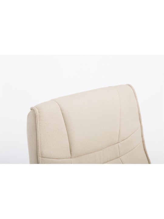 Chaise visiteur Attila tissu, crème