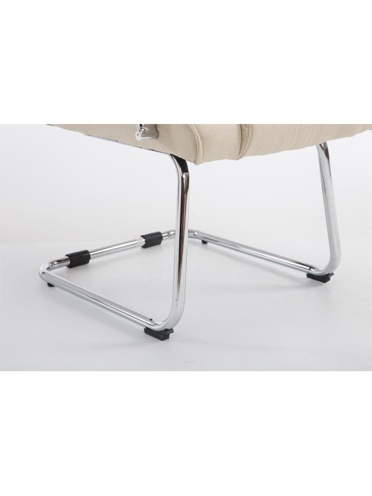 Chaise visiteur Attila tissu, crème