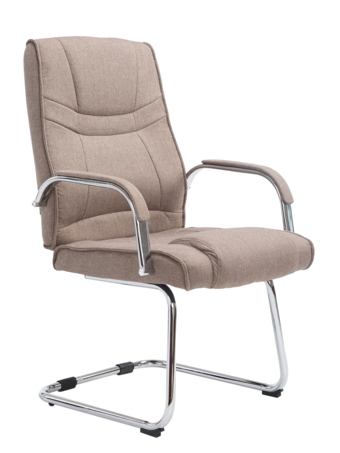 Chaise visiteur Attila tissu, taupe