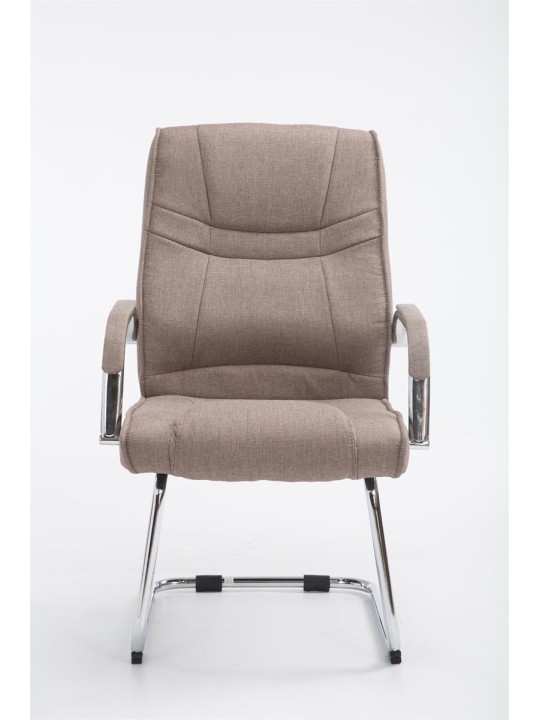 Chaise visiteur Attila tissu, taupe