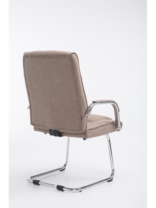 Chaise visiteur Attila tissu, taupe