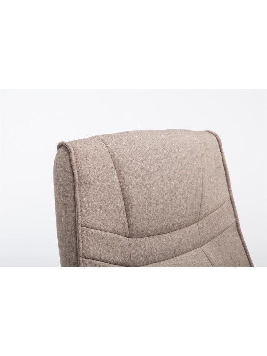 Chaise visiteur Attila tissu, taupe