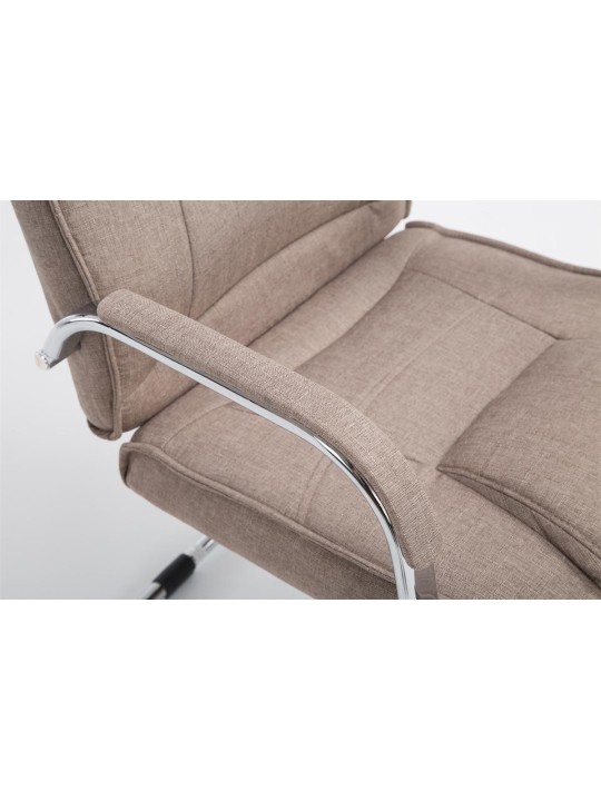 Chaise visiteur Attila tissu, taupe