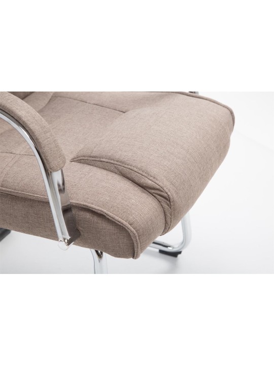 Chaise visiteur Attila tissu, taupe