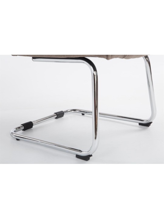 Chaise visiteur Attila tissu, taupe