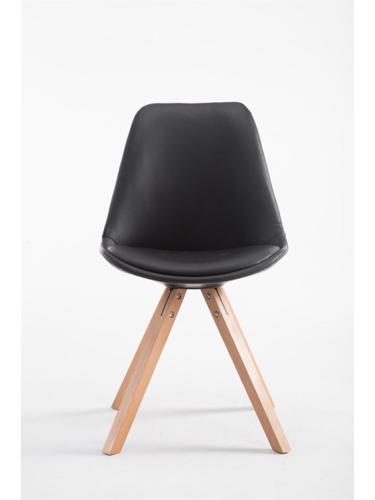 Chaise visiteur Laval Natura Square, noir