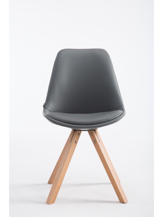 Chaise visiteur Laval Natura Square, gris