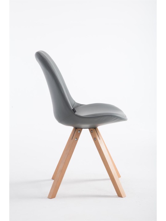 Chaise visiteur Laval Natura Square, gris