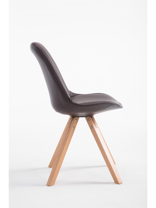 Chaise visiteur Laval Natura Square, brun