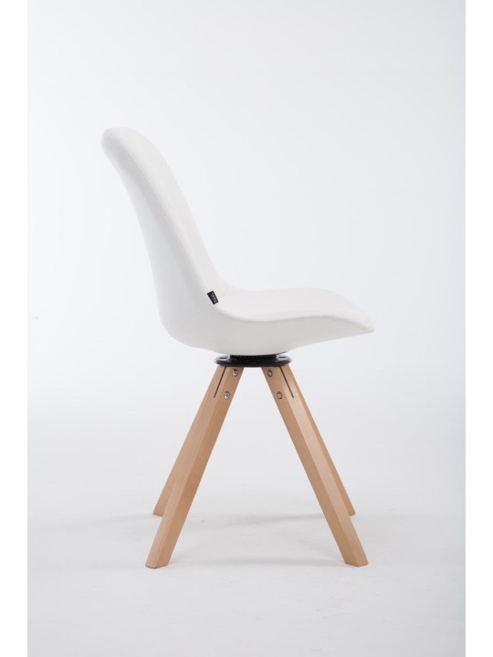 Chaise visiteur Calais pivotante Natura Square, blanc