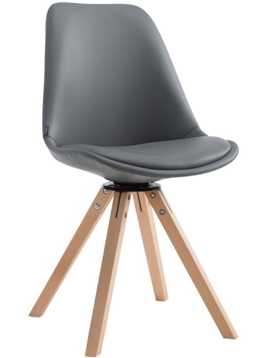 Chaise visiteur Calais pivotante Natura Square, gris