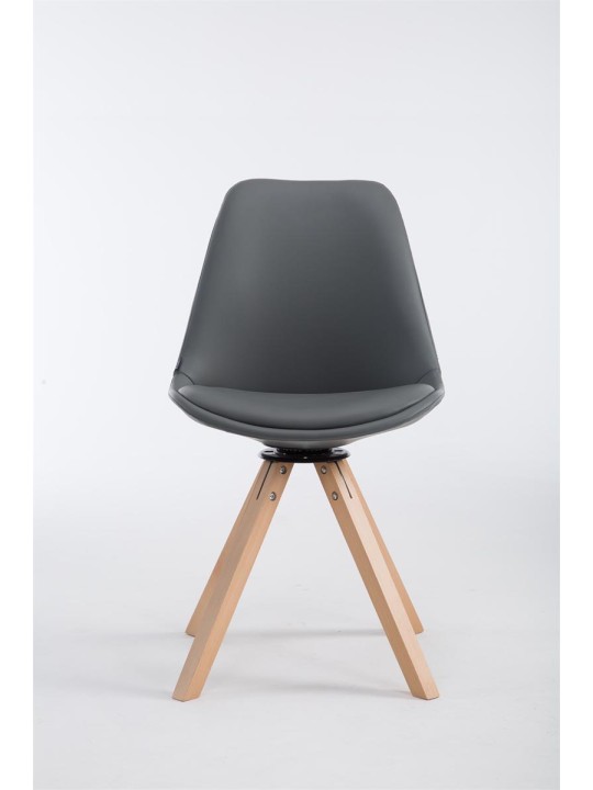 Chaise visiteur Calais pivotante Natura Square, gris
