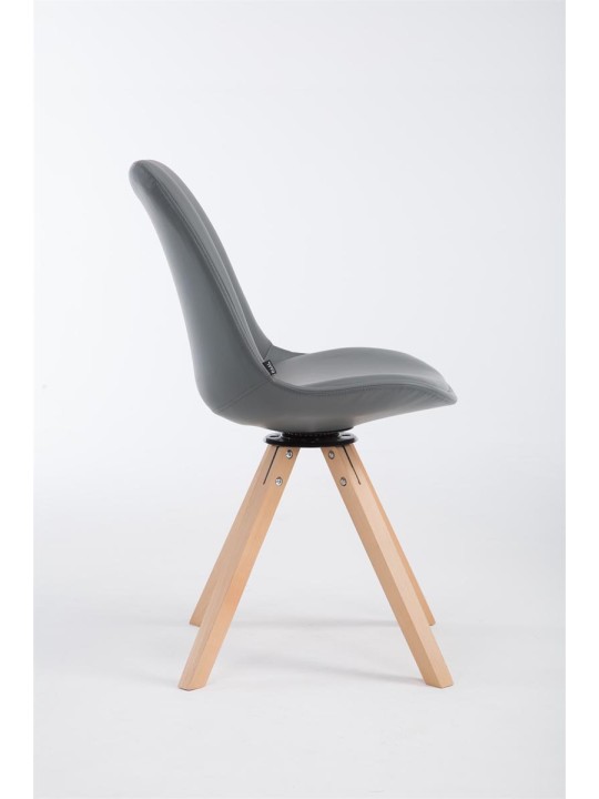 Chaise visiteur Calais pivotante Natura Square, gris
